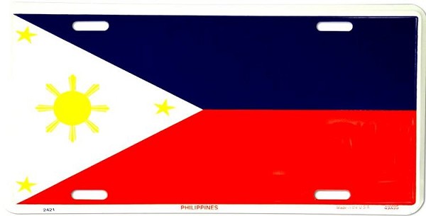signs 4 fun Philippines Flag License Plate