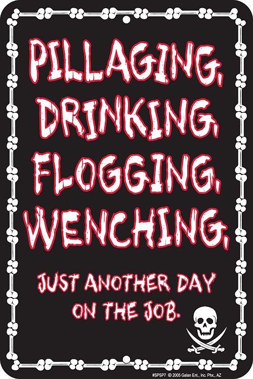 signs 4 fun Pillaging Sm. Parking Sign