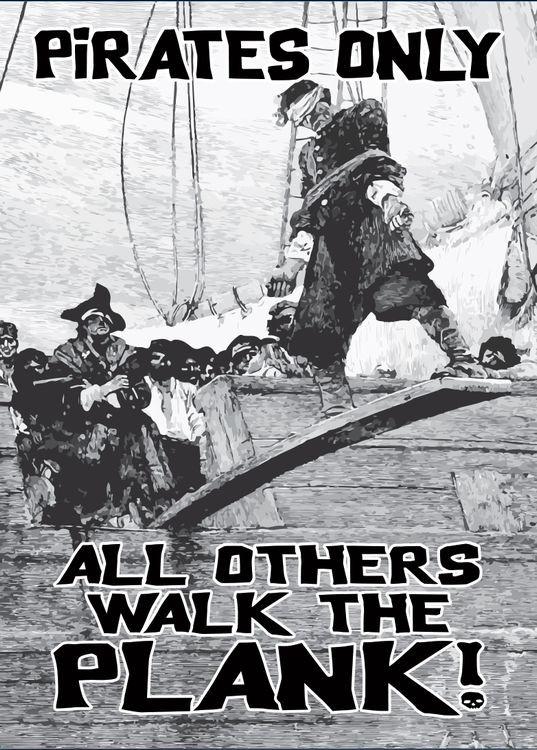 signs 4 fun Pirates Only Magnet