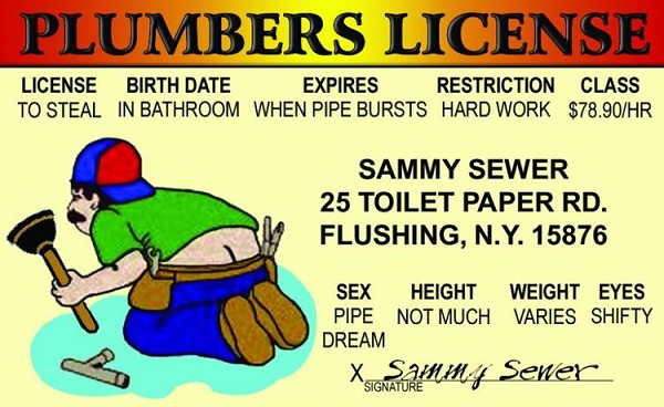 signs 4 fun Plumber ID