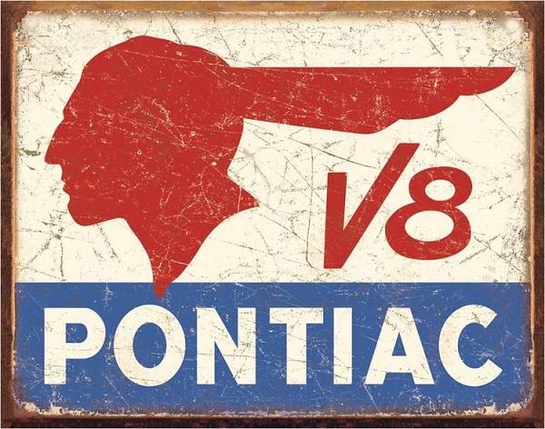 signs 4 fun Pontiac V8 Metal Sign
