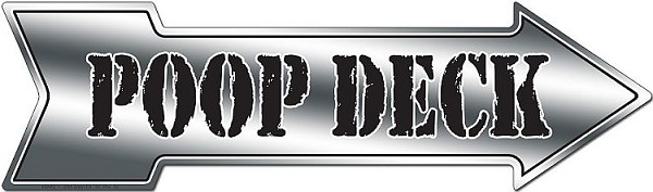 signs 4 fun Poop Deck Arrow Sign