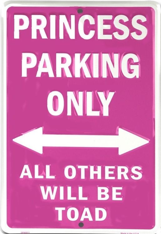 signs 4 fun Princess Large Parking Sign