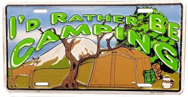 signs 4 fun Rather Be Camping License Plate