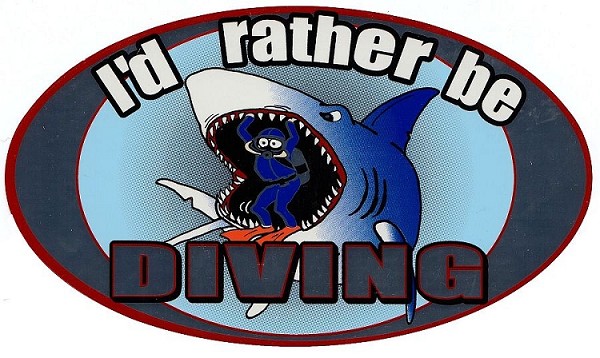signs 4 fun Rather Be Diving Sticker
