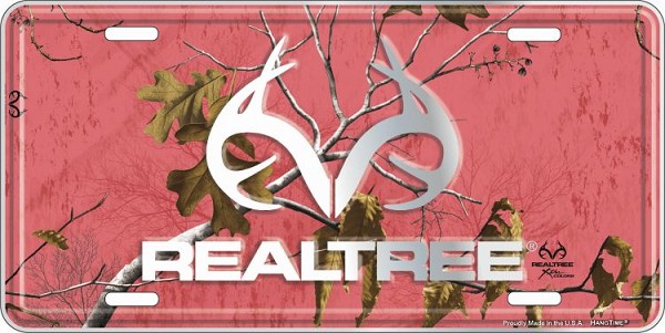 signs 4 fun Realtree Logo Coral License Plate