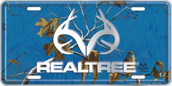 signs 4 fun Realtree Logo Surf Blue License Plate