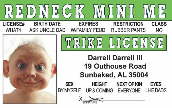 signs 4 fun Redneck Mini ID