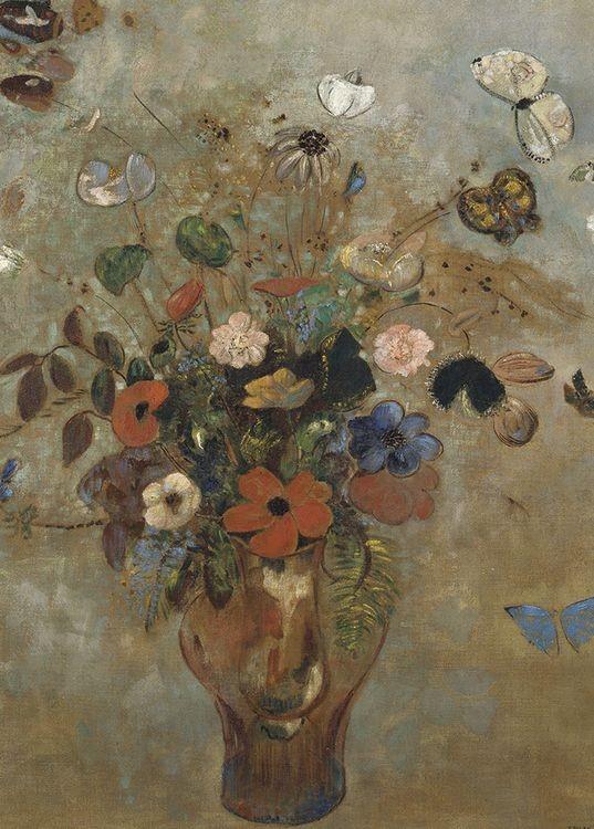 signs 4 fun Redon - Still Life With Flowers Magnet