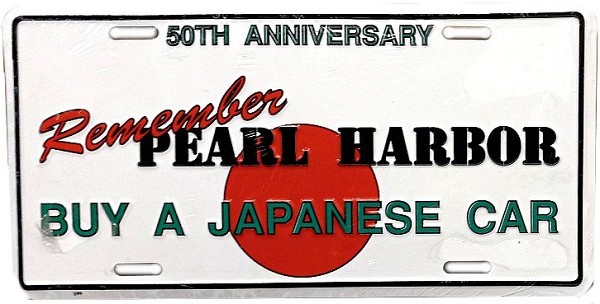 signs 4 fun Remember Pearl Harbor License Plate