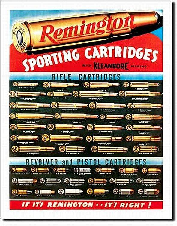 signs 4 fun Remington Cartridges Metal Sign