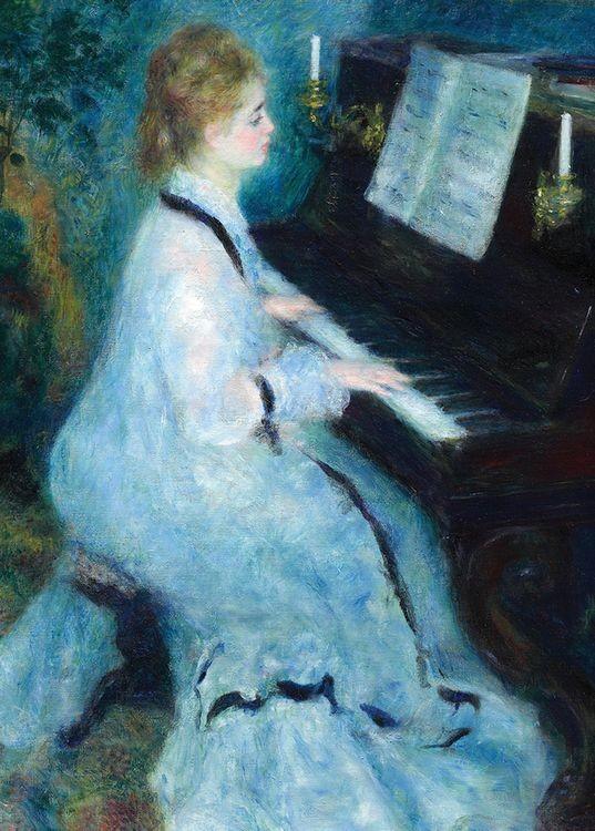 signs 4 fun Renoir - Woman at Piano Magnet