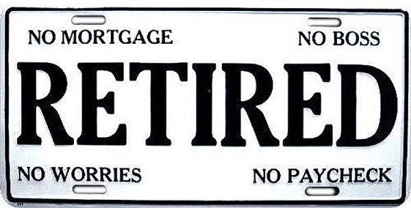 signs 4 fun Retired Worker License Plate