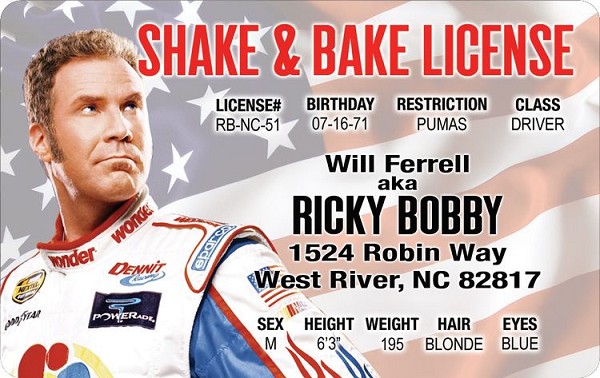 signs 4 fun Ricky Bobby ID