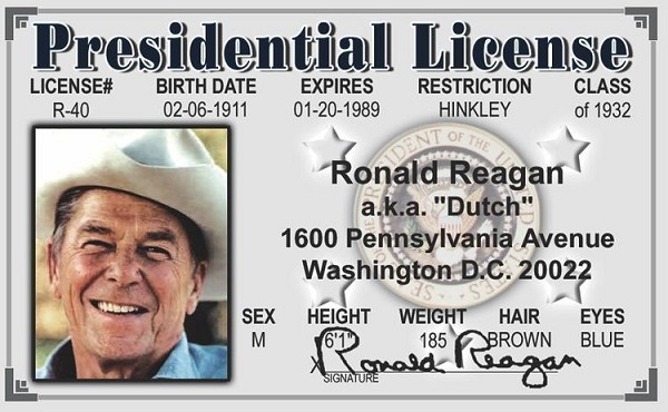 signs 4 fun Ronald Reagan Political ID