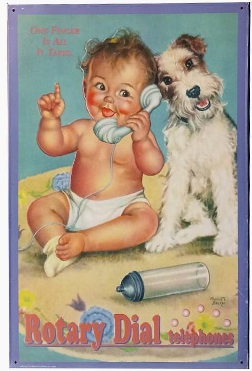 signs 4 fun Rotary Dial Baby Metal Sign
