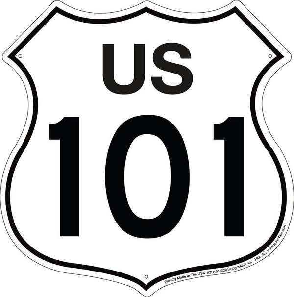 signs 4 fun Route 101 Shield