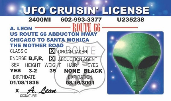 signs 4 fun Route 66 Alien ID