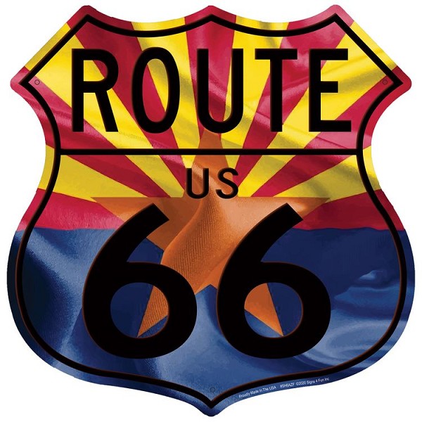 signs 4 fun Route 66 Arizona Flag Shield Sign