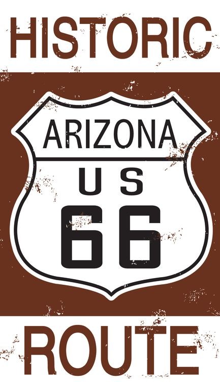signs 4 fun Route 66 AZ Historic Sign Sticker