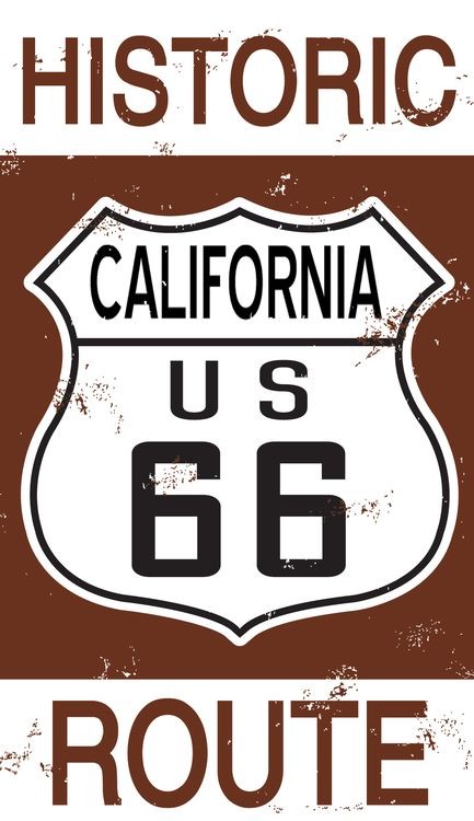 signs 4 fun Route 66 CA Historic Sign Sticker