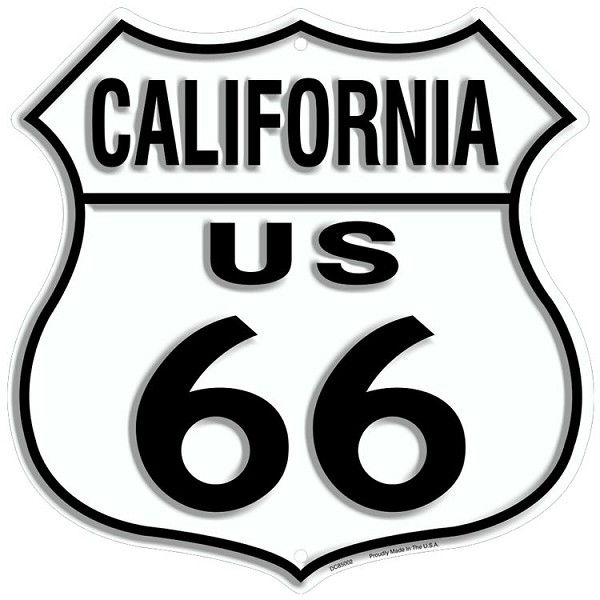 signs 4 fun Route 66 CA Shield Sign