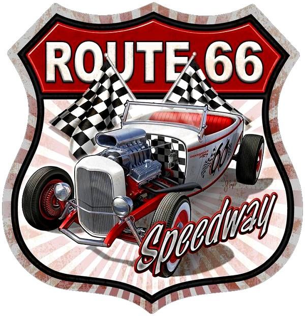 signs 4 fun Route 66 Car Shield Sign