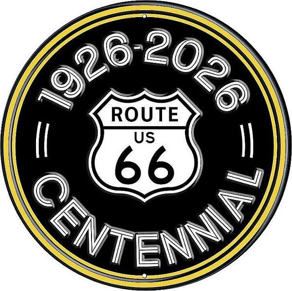 signs 4 fun Route 66 Centennial Blk Round Sign