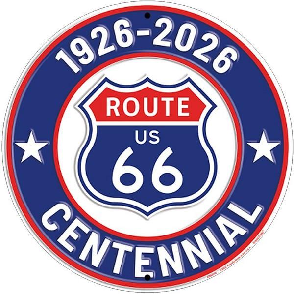 signs 4 fun Route 66 Centennial Blue Round Sign