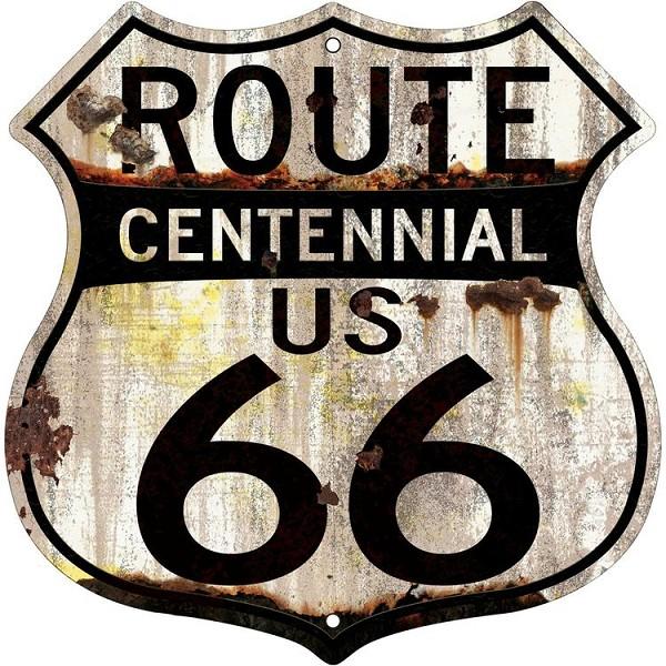signs 4 fun Route 66 Centennial Rust Shield Sign