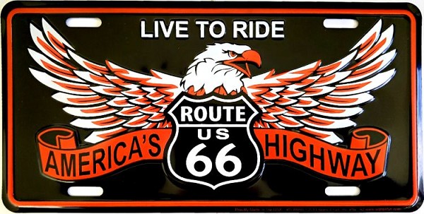 signs 4 fun Route 66 Eagle License Plate