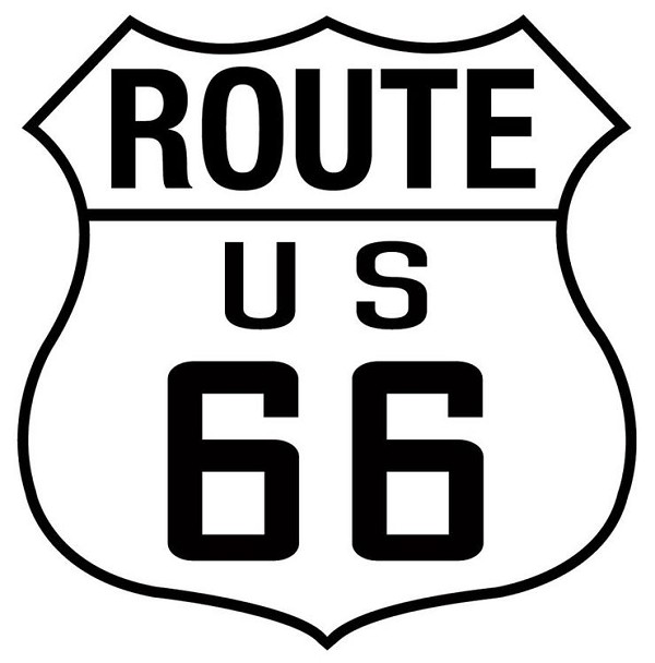 signs 4 fun Route 66 Highway Shield Sticker
