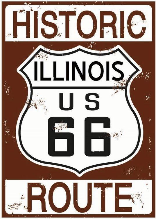 signs 4 fun Route 66 Historic Illinois Magnet