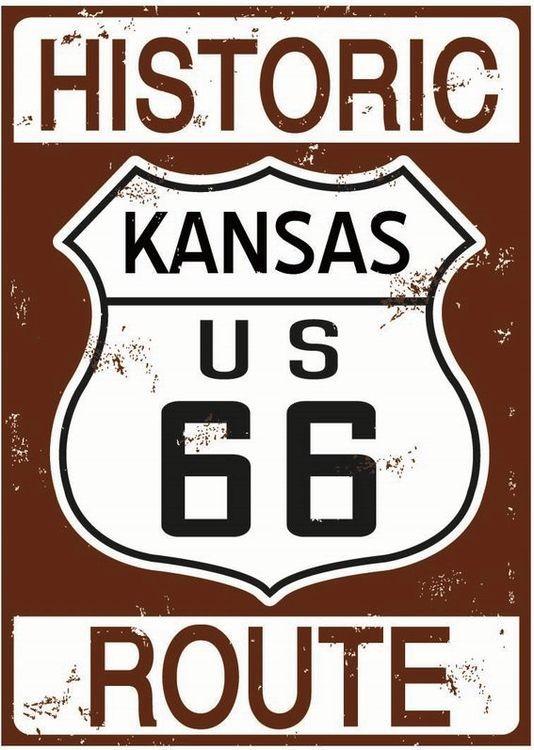 signs 4 fun Route 66 Historic Kansas Magnet