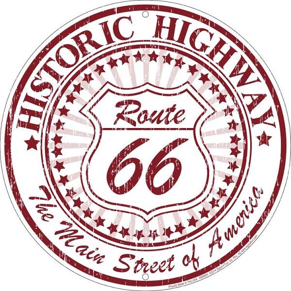 signs 4 fun Route 66 Historic Round Sign
