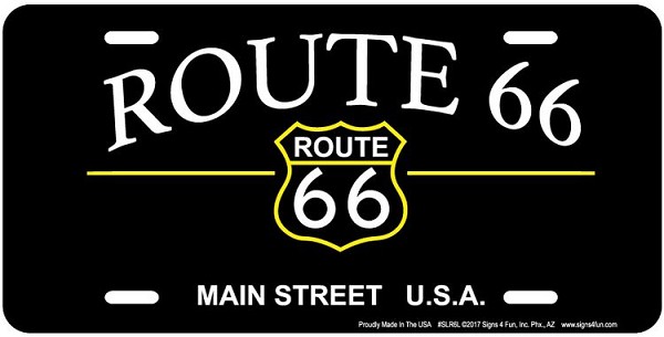 signs 4 fun Route 66 Main St License Plate