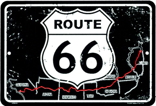 signs 4 fun Route 66 Map Sm. Parking Sign