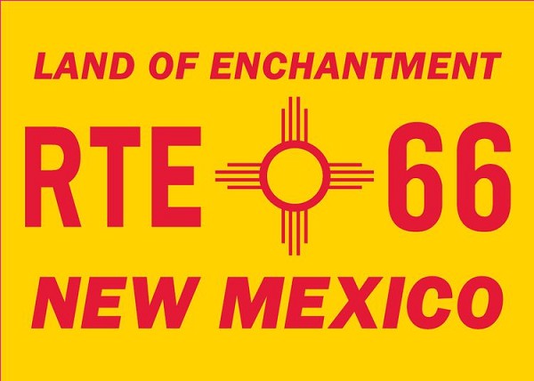 signs 4 fun Route 66 NM Small Sticker