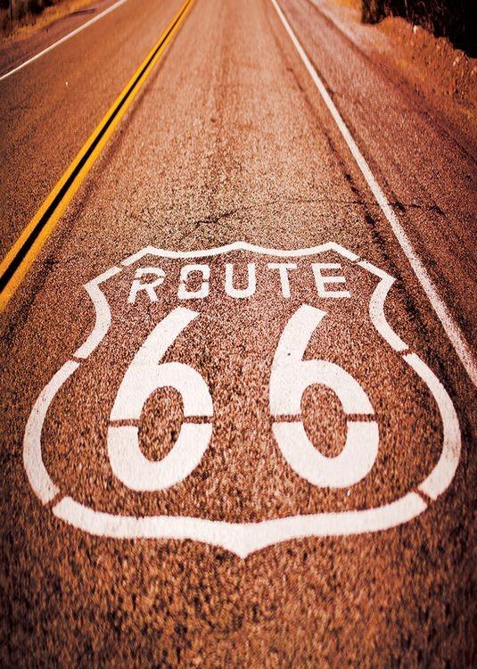 signs 4 fun Route 66 Road Paint Small Sticker