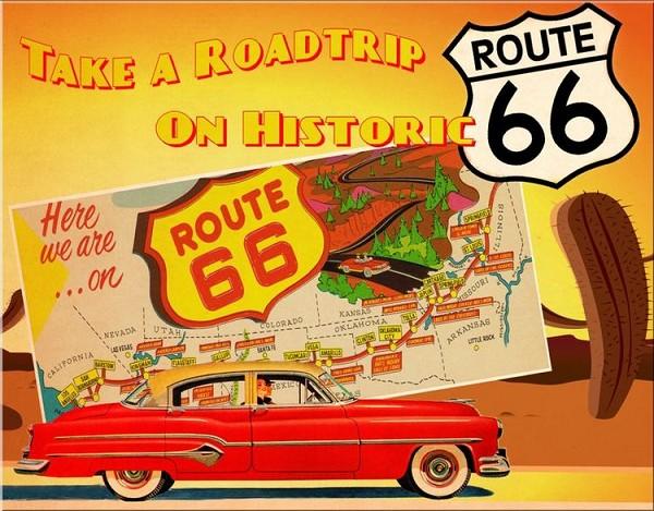 signs 4 fun Route 66 Roadtrip Metal Sign
