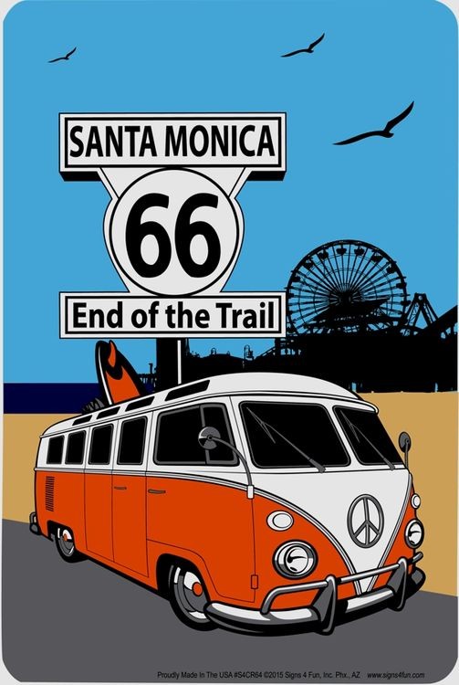signs 4 fun Route 66 Santa Monica Sm. Parking Sign