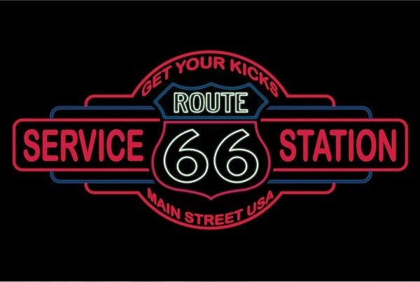 signs 4 fun Route 66 Service Station Postcard