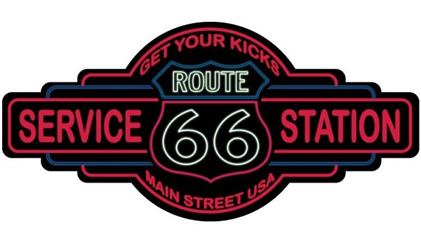 signs 4 fun Route 66 Service Station Sticker