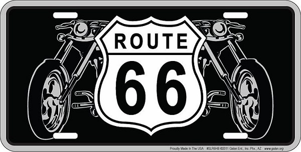 signs 4 fun Route 66 - Shield Bikes License Plate
