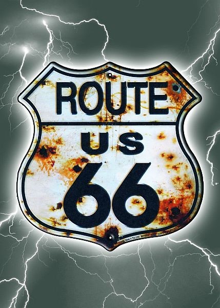 signs 4 fun Route 66 Shield w/ Lightning Magnet