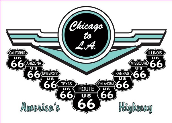 signs 4 fun Route 66 Shields V Small Sticker