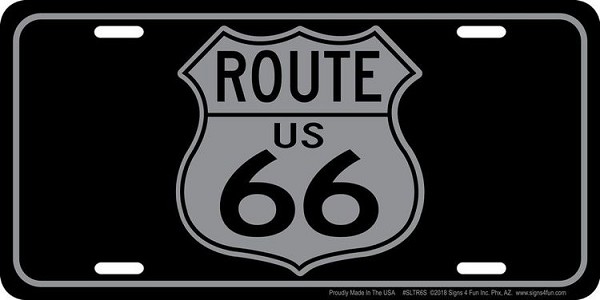 signs 4 fun Route 66 Tactical Shield License Plate