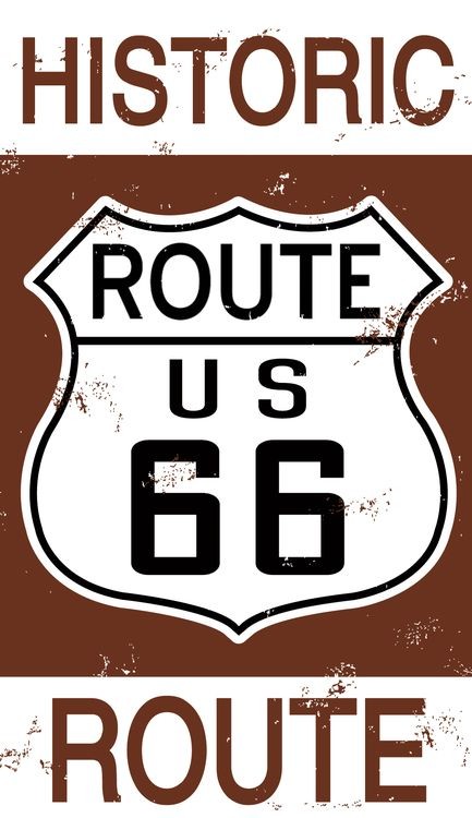 signs 4 fun Route 66 US Historic Sign Sticker