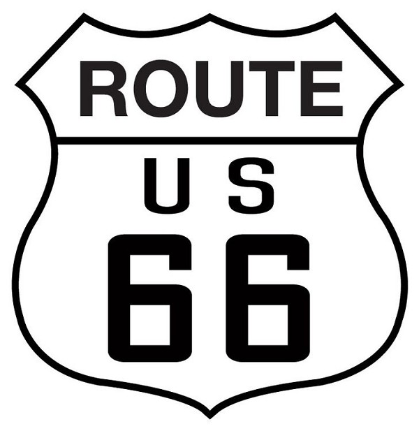signs 4 fun Route 66 US Hwy Shield Small Sticker