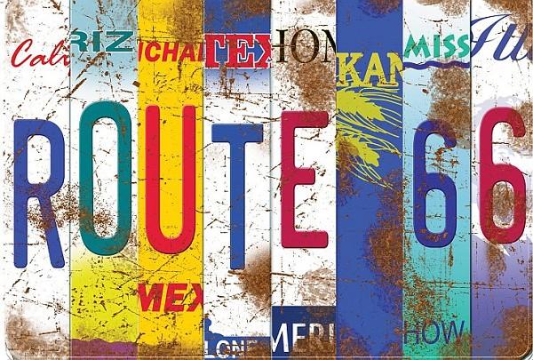 signs 4 fun Route 66 Word Plate Postcard